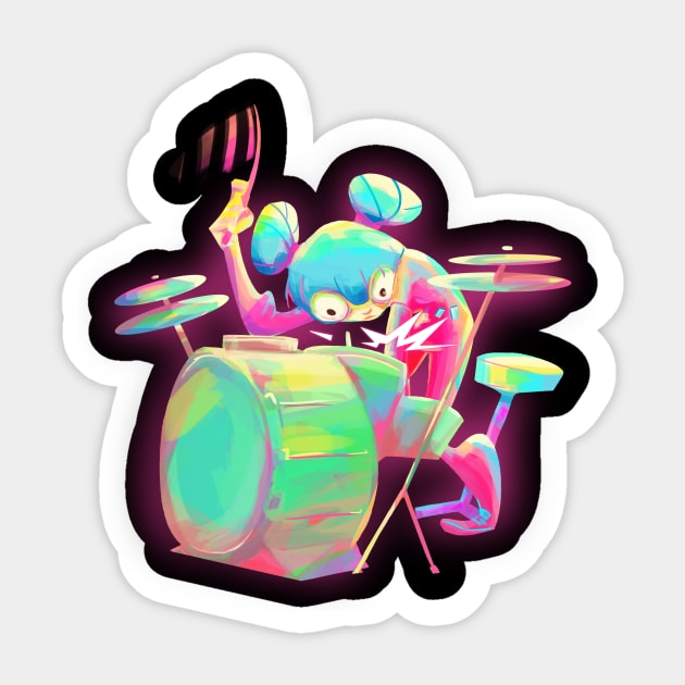 Drummer Sticker by apisasip